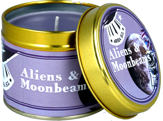 Aliens & Moonbeams Tin Candle