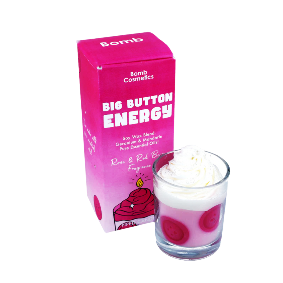 Big Button Energy Piped Candle