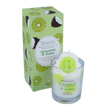 Coconut & Lime Piped Glass Candle