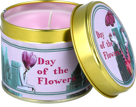 Day of the Flowers Tin Candle