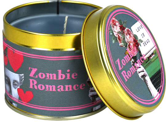 Zombie Romance Tin Candle