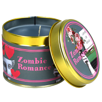 Zombie Romance Tin Candle