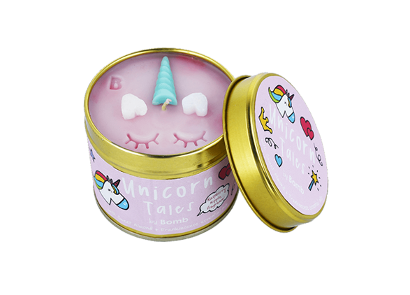 Unicorn Tales Tin Candle